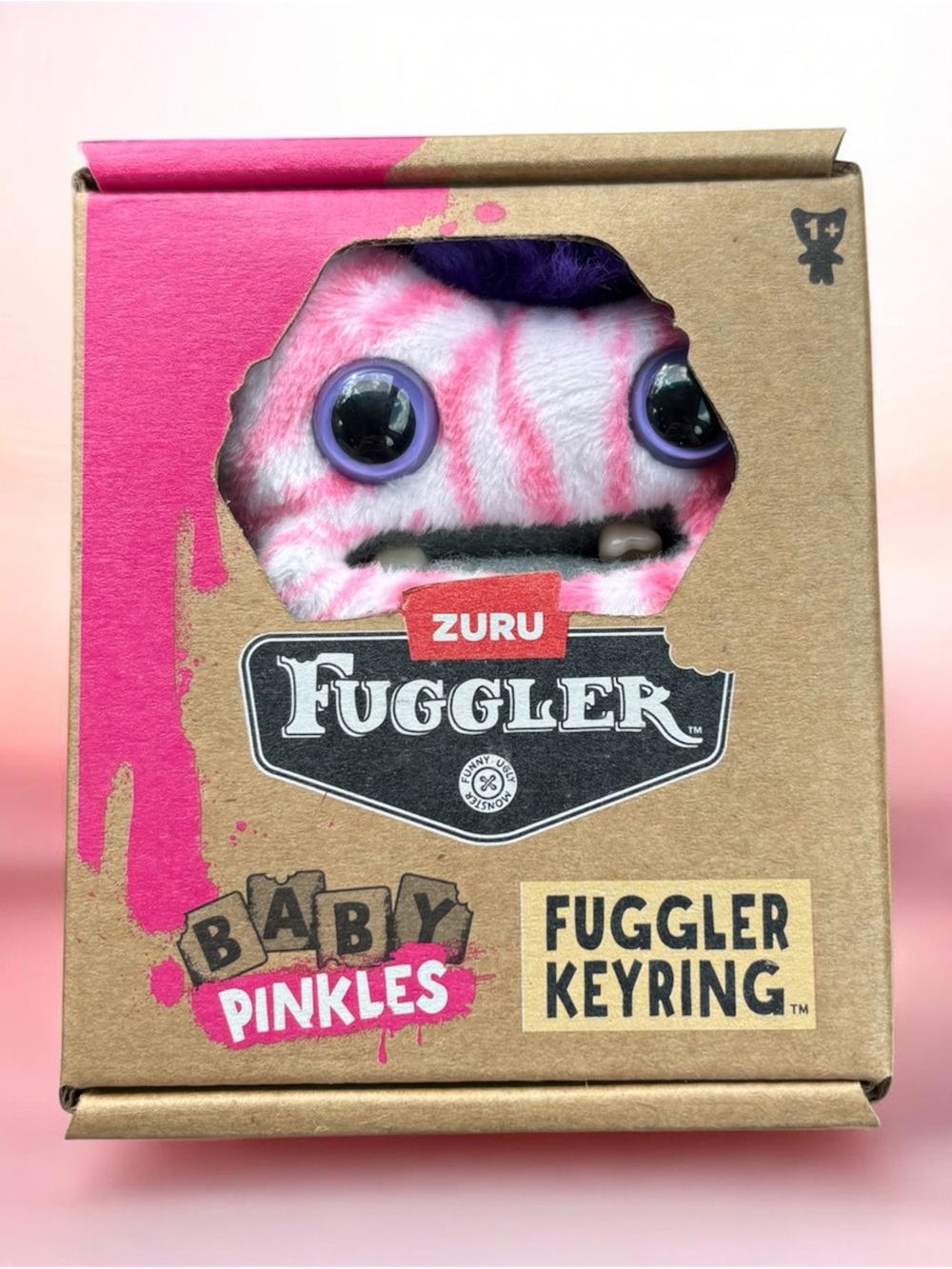 ZURU Fuggler Baby Pinkles Keyring Plush Keychain – New in Box